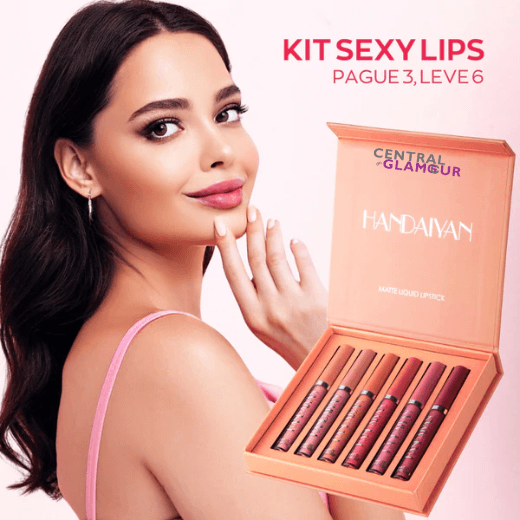 [PAGUE 3, LEVE 6] Kit Batom Sexy Lips® Premium - Minha loja
